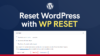 wp reset tool